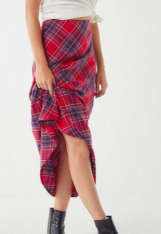 UO Court Plaid Midi Skirt