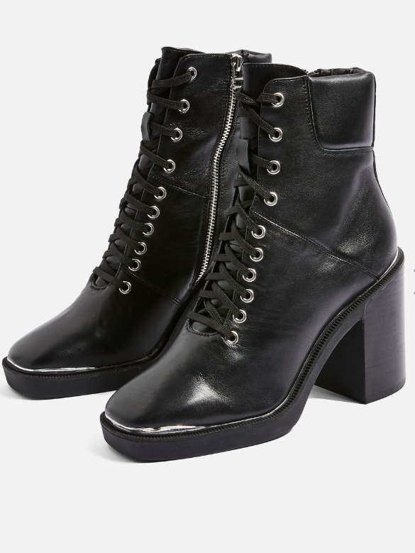 Topshop HIKE Lace Up Hiker Boots