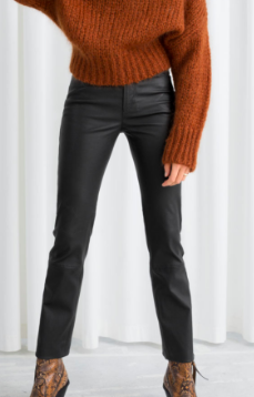 Stories High Waisted Leather Trousers