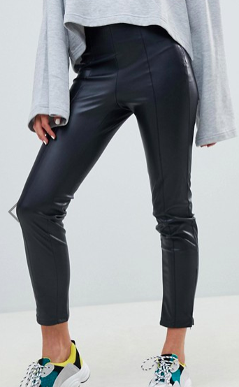 Mango faux leather legging