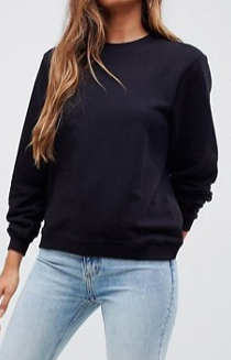 ASOS DESIGN ultimate sweat in black