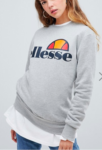 Ellesse boyfriend sweatshirt with chest logo