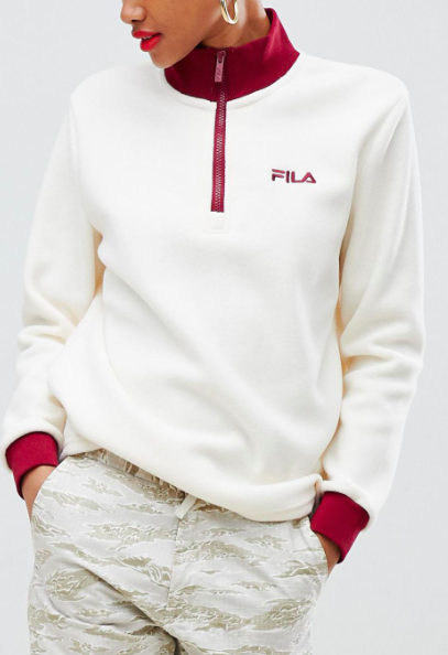 Fila half zip sweatshirt in polar fleece