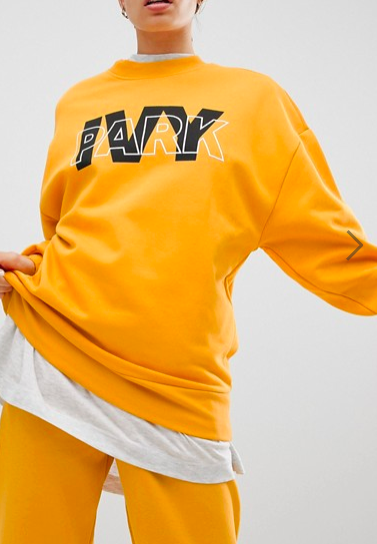 Ivy Park Logo Sweatshirt In Yellow