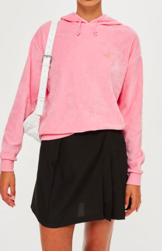 TOPSHOP Peace Velour Hoodie