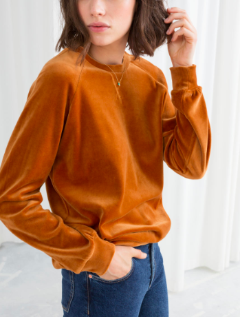 STORIES Velour Sweatshirt