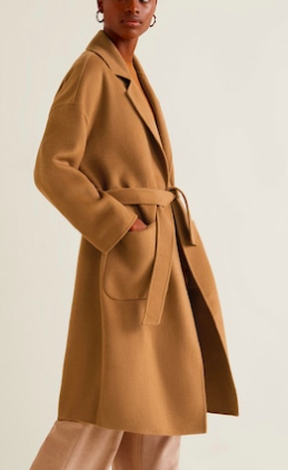 Mango Unstructured wool-blend coat