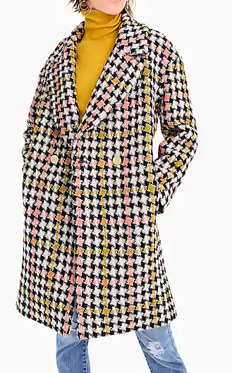 Collection Lurex® tweed oversized coat