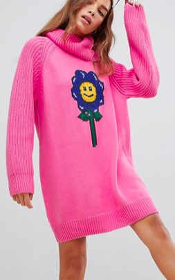 Lazy Oaf flower power sweater dress