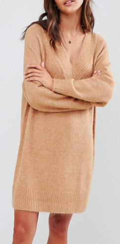 Micha Lounge luxe slouchy sweater dress in mohair blend