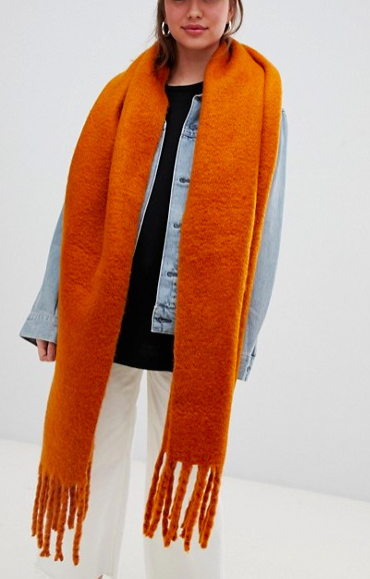 Weekday oversized scarf in Rust