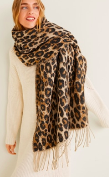 Mango Leopard scarf