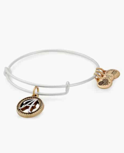 Two-Tone Initial Charm Expandable Bracelet ALEX AND ANI