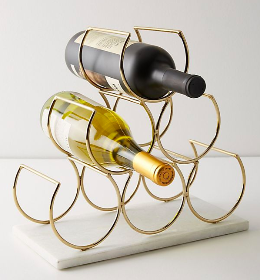 Anthropologie Brass Wine Rack