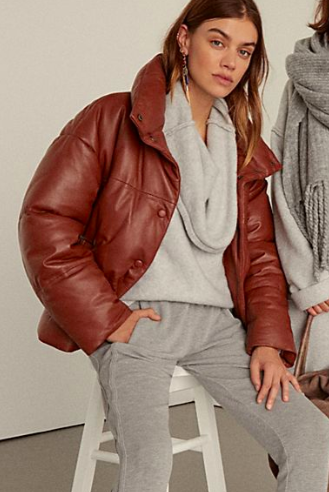 FP Leather Puffer Jacket