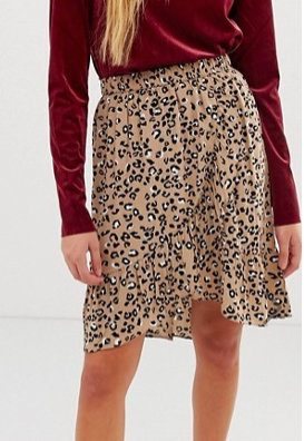 mByM leopard print flippy skirt