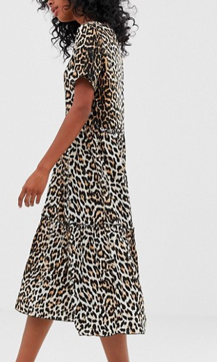 Moves By Minimum leopard print smock dress
