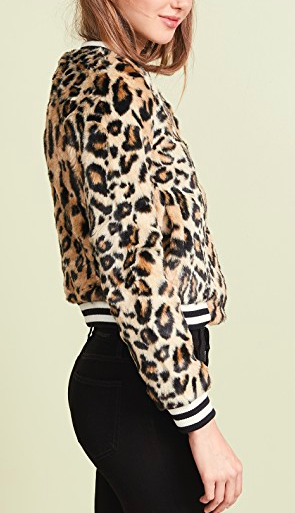 bb dakota leopard bomber