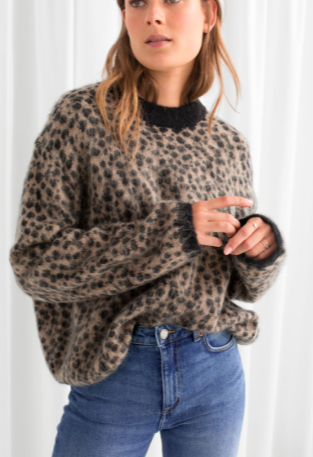 Stories Leopard Knit Sweater