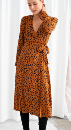 Stories Leopard Print Wrap Dress