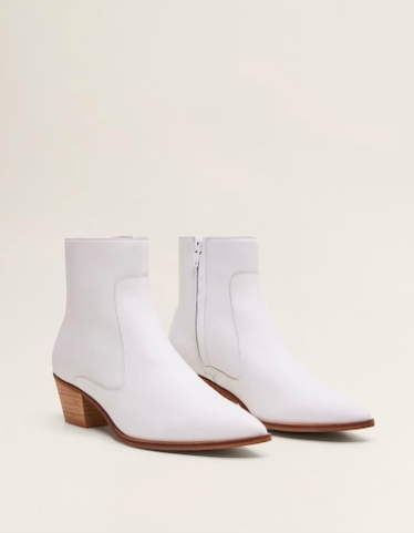 mango white booties