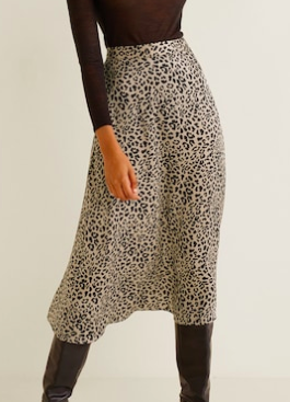 Mango Leopard skirt