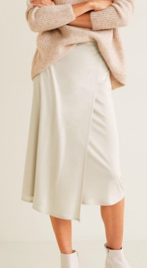 mango satin midi skirt