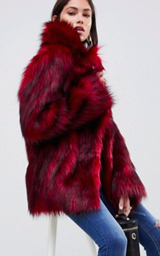 ASOS DESIGN tipped faux fur coat