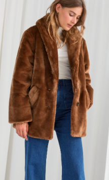 Stories Short Faux Fur Coat