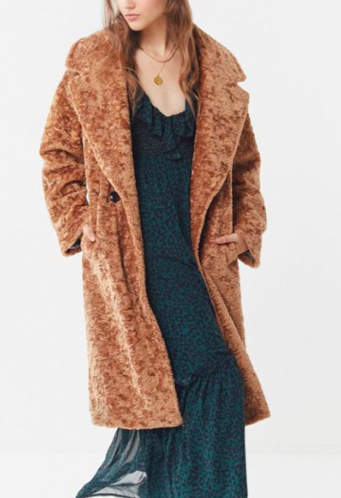 Avec Les Filles Faux Fur Cocoon Coat