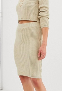 ASOS DESIGN two-piece pencil skirt in knit