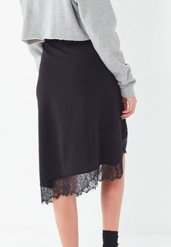 UO Lace Trim Slip Skirt