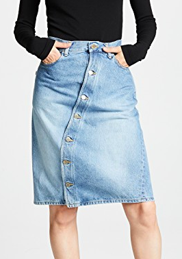 Facetasm Diagonal Button Skirt  
