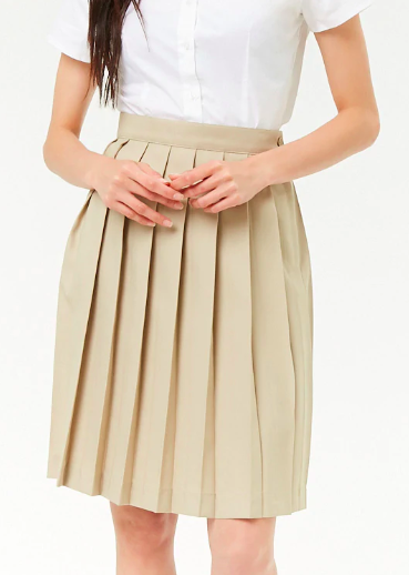 Forever 21 French Toast Pleated Skirt