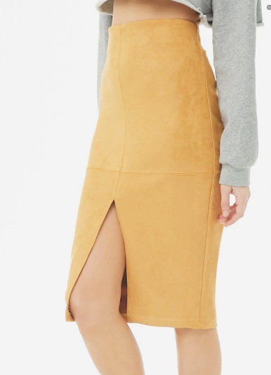 Forever 21 Faux Suede Pencil Skirt