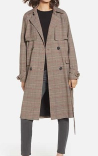 Plaid Trench Coat CHELSEA28