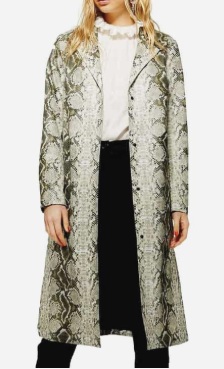 Rok It Snake Print Coat TOPSHOP