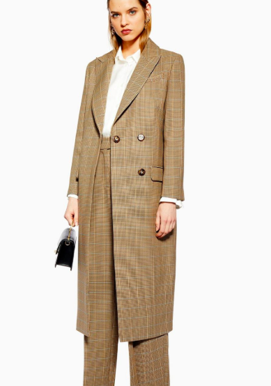 Topshop Tailored Check Coat