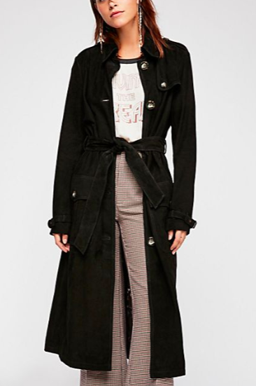 FP We The Free Larsen Suede Trench