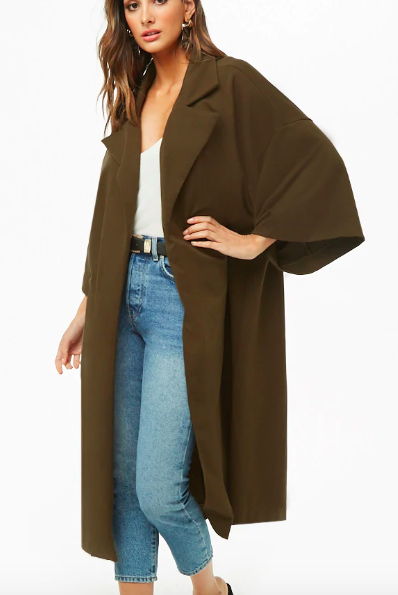 Forever 21 French Terry Duster Coat