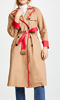 ENGLISH FACTORY Coat with Contrast Binding  