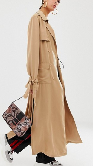 Na-kd utility lightweight trench coat in beige