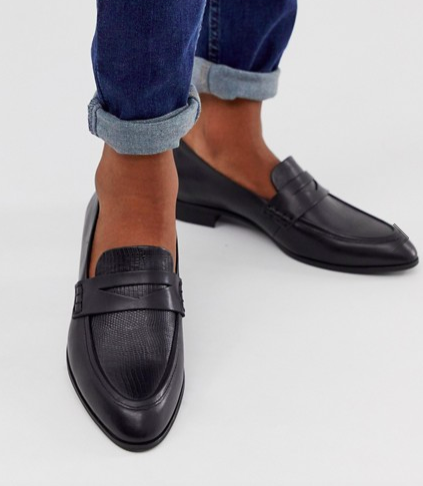 Vagabond black leather loafers