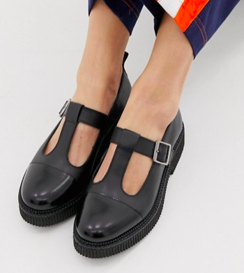 ASOS DESIGN Method chunky leather flat shoes