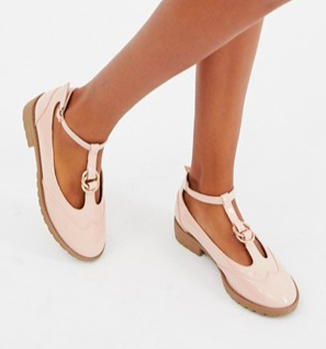 ASOS DESIGN Maxy double ring flat shoes