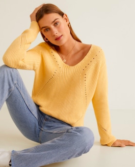 Mango Open work-detail sweater