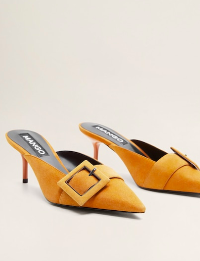 Mango Buckle leather shoes