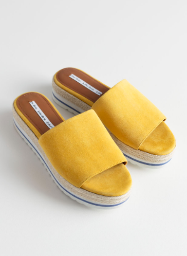Stories Suede Platform Slides