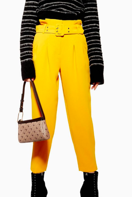 Topshop PETITE Belt Peg Trousers