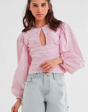 C/meo Collective Close Enough Puff Sleeve Top